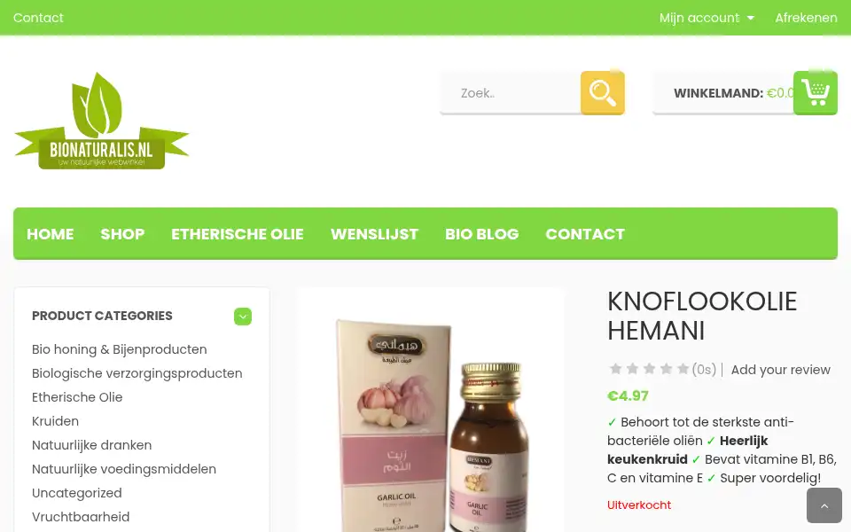 Screenshot of bionaturalis.nl