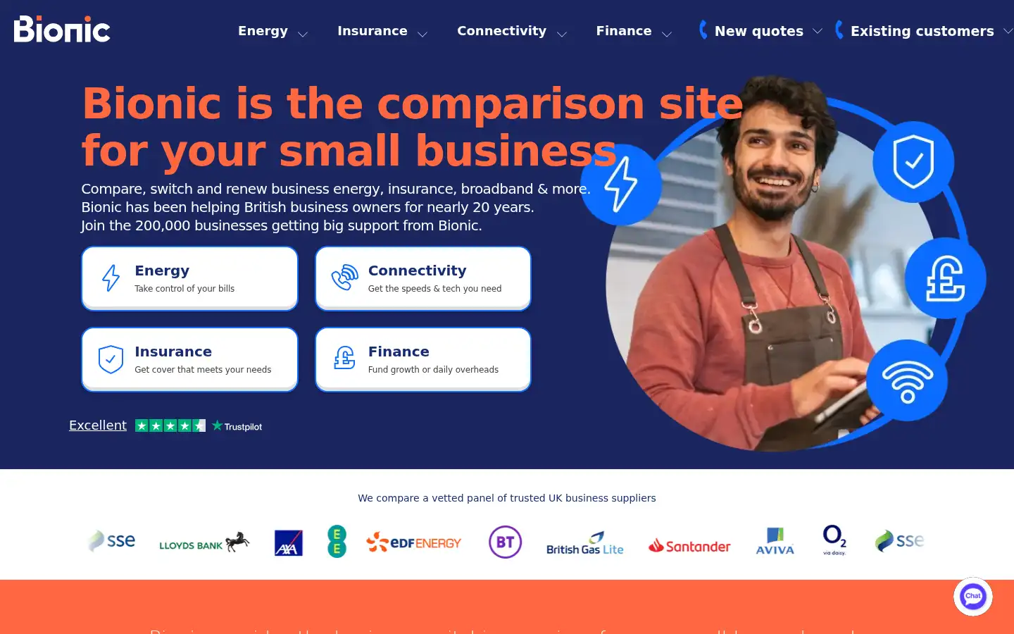 Screenshot of bionic.co.uk