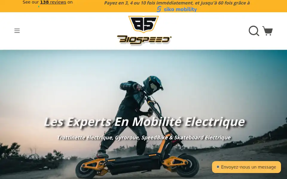 Screenshot of biospeed.fr