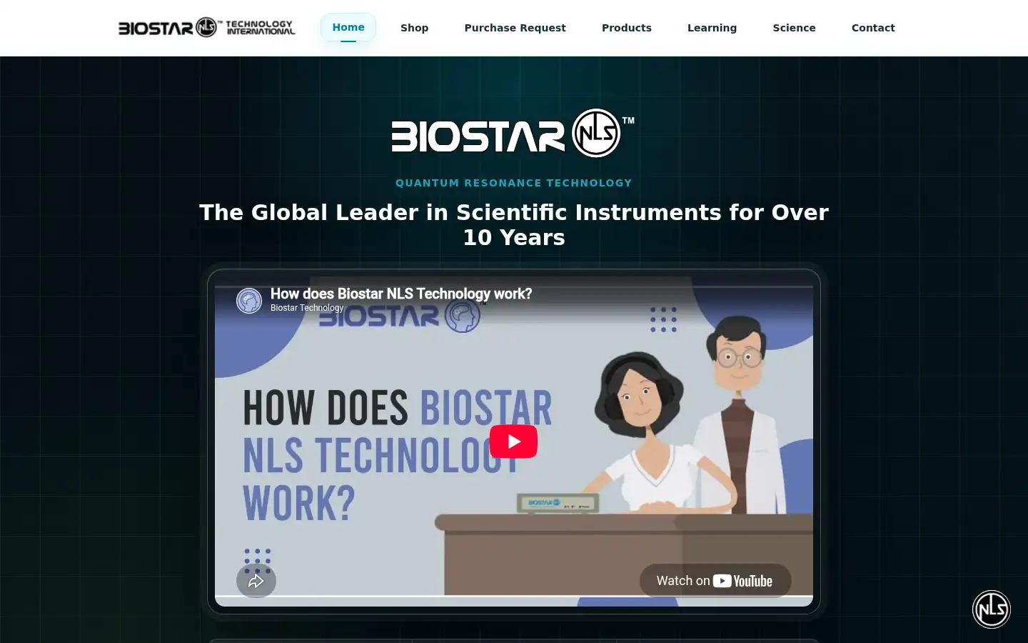 Screenshot of biostar-nls.com