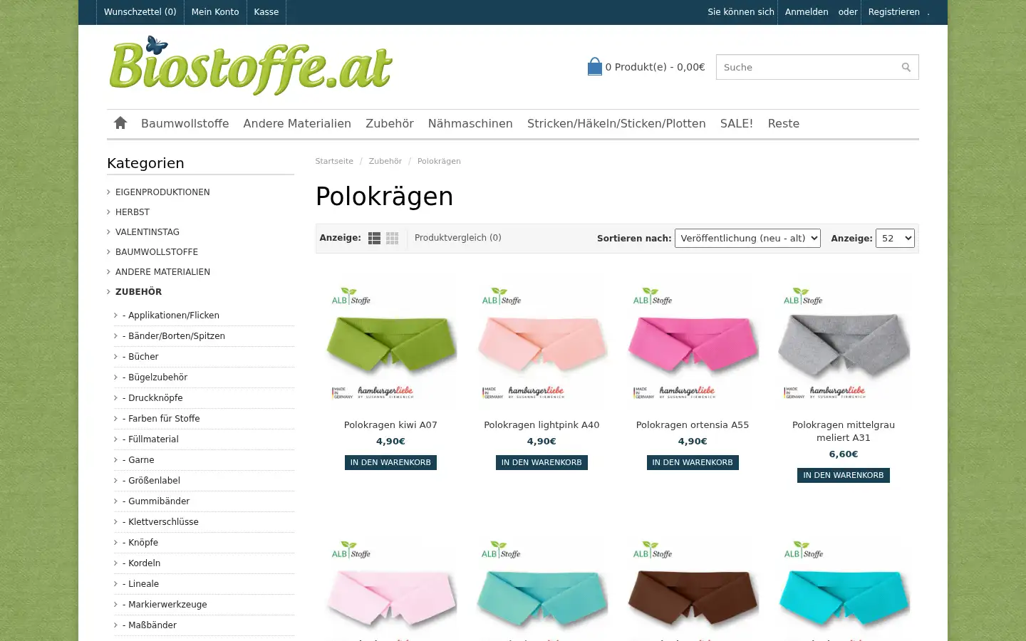 Screenshot of biostoffe.at