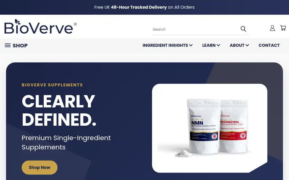 Screenshot of bioverve.co.uk
