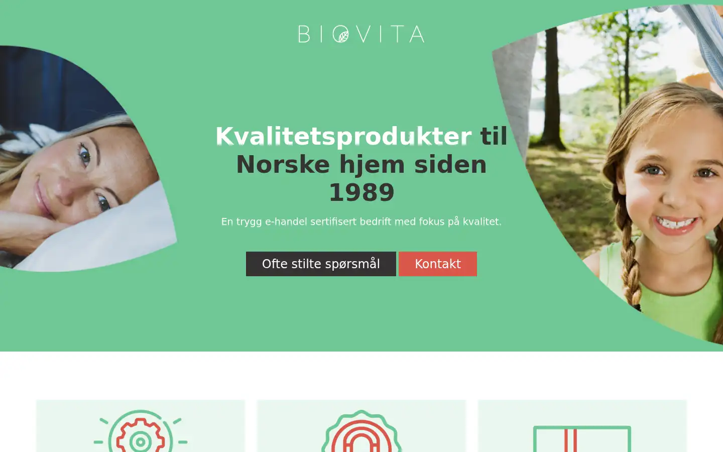 Screenshot of biovita.no
