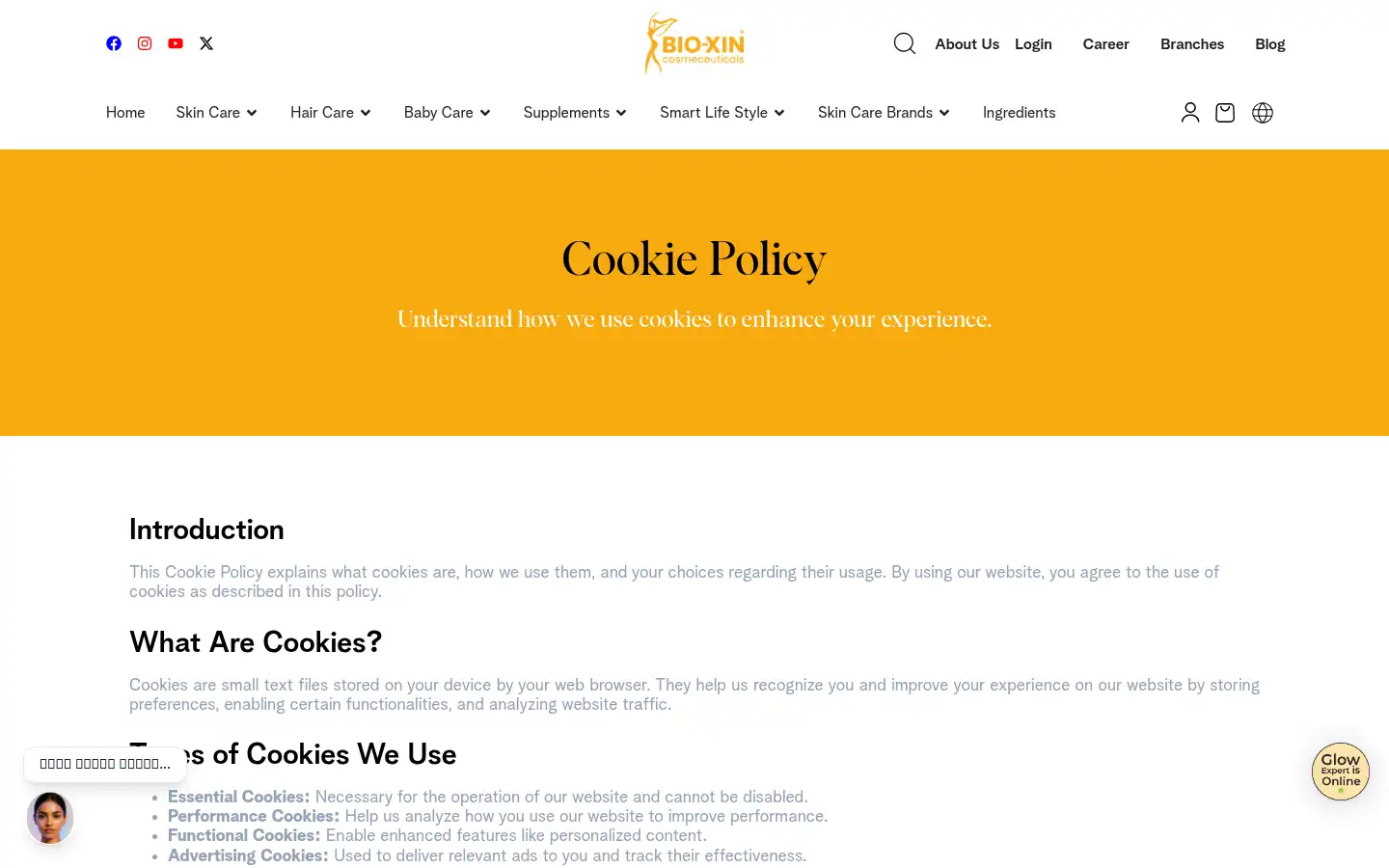 Screenshot of bioxincosmeceuticals.com