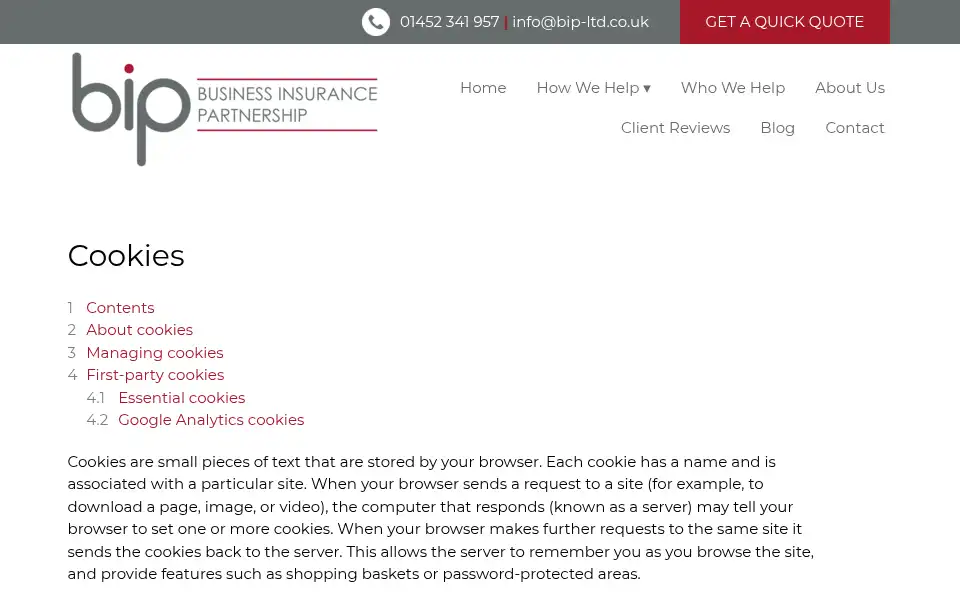 Screenshot of bip-ltd.co.uk