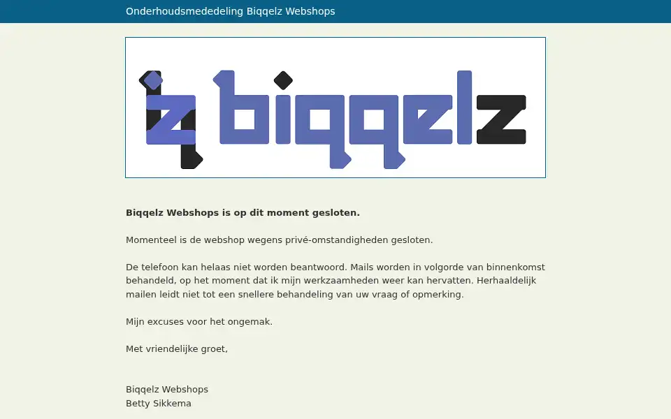 Screenshot of biqqelz.shop