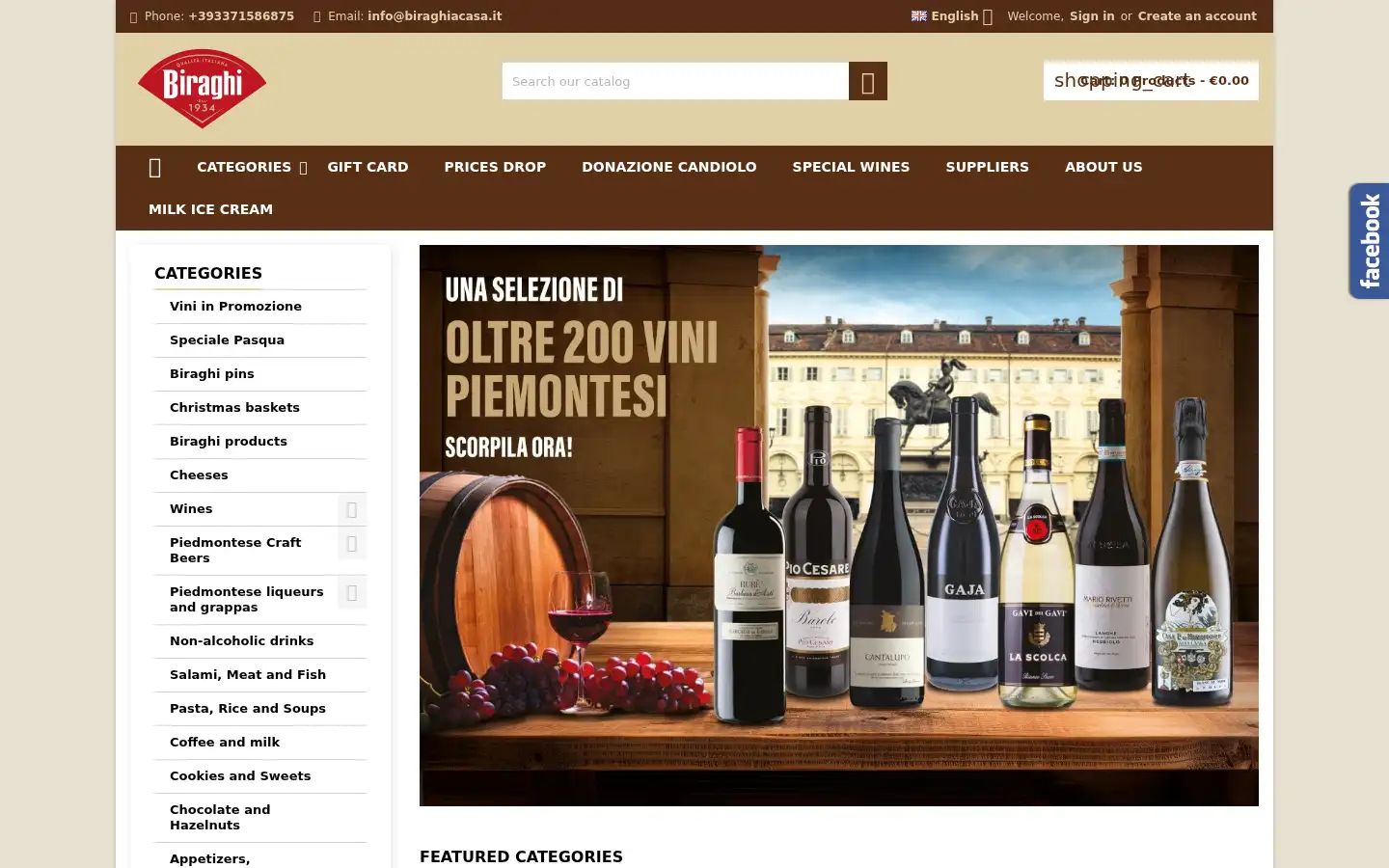 Screenshot of biraghiacasa.it