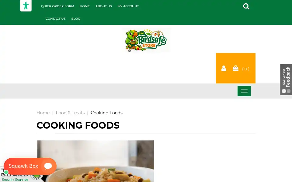 Screenshot of birdsafestore.com