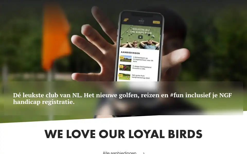 Screenshot of birdyclub.nl