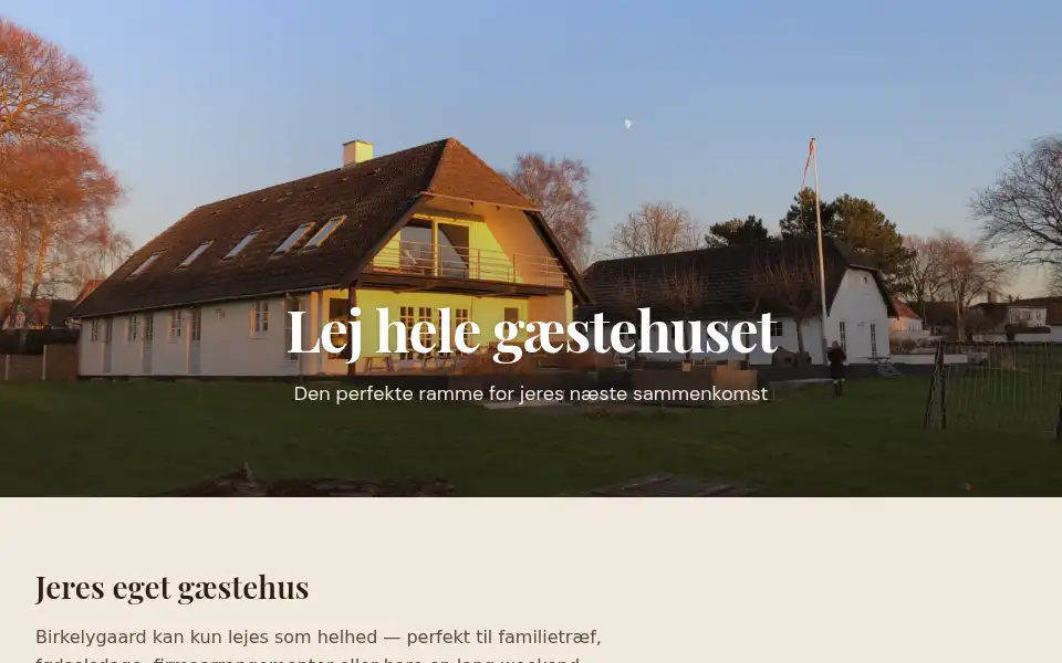 Screenshot of birkelygaard.com