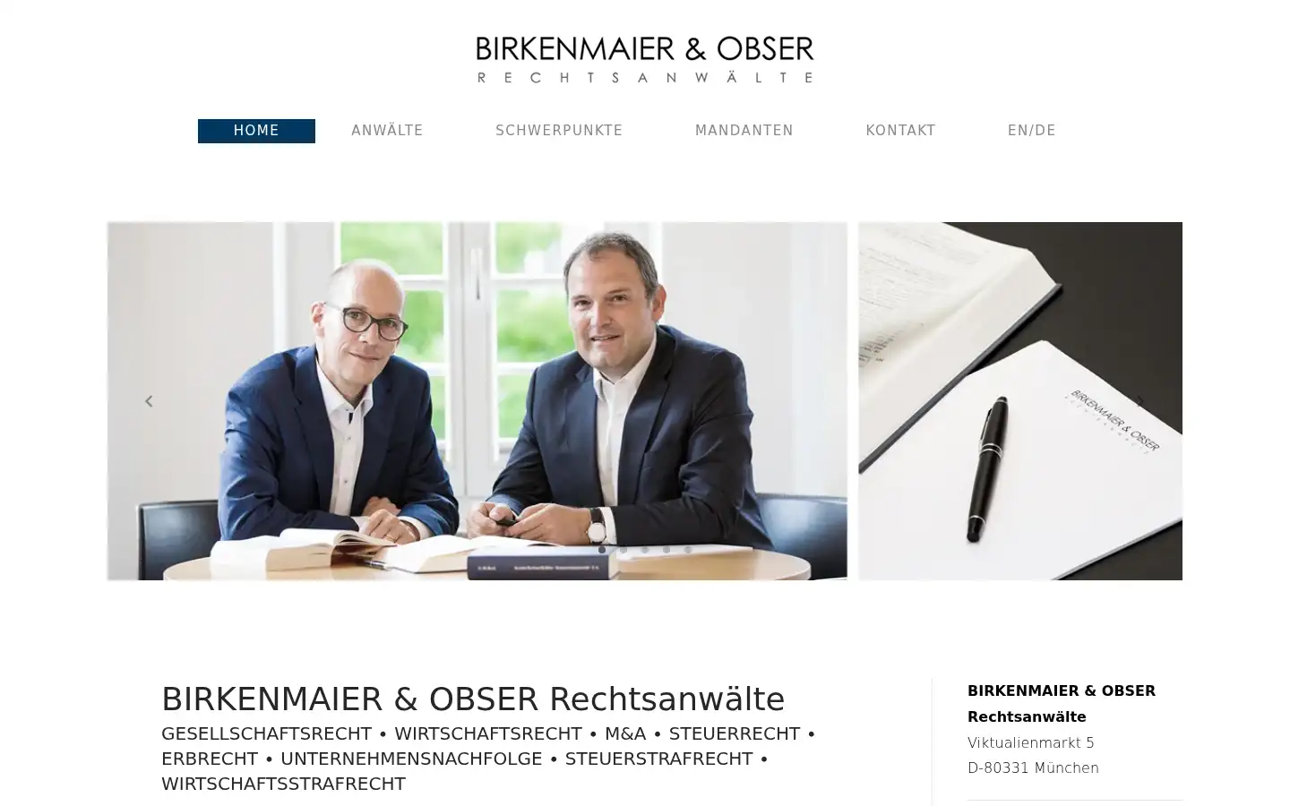 Screenshot of birkenmaier-obser.de