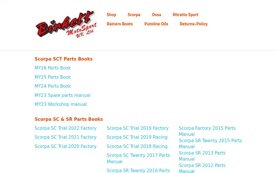Screenshot of birkettmotosport.com