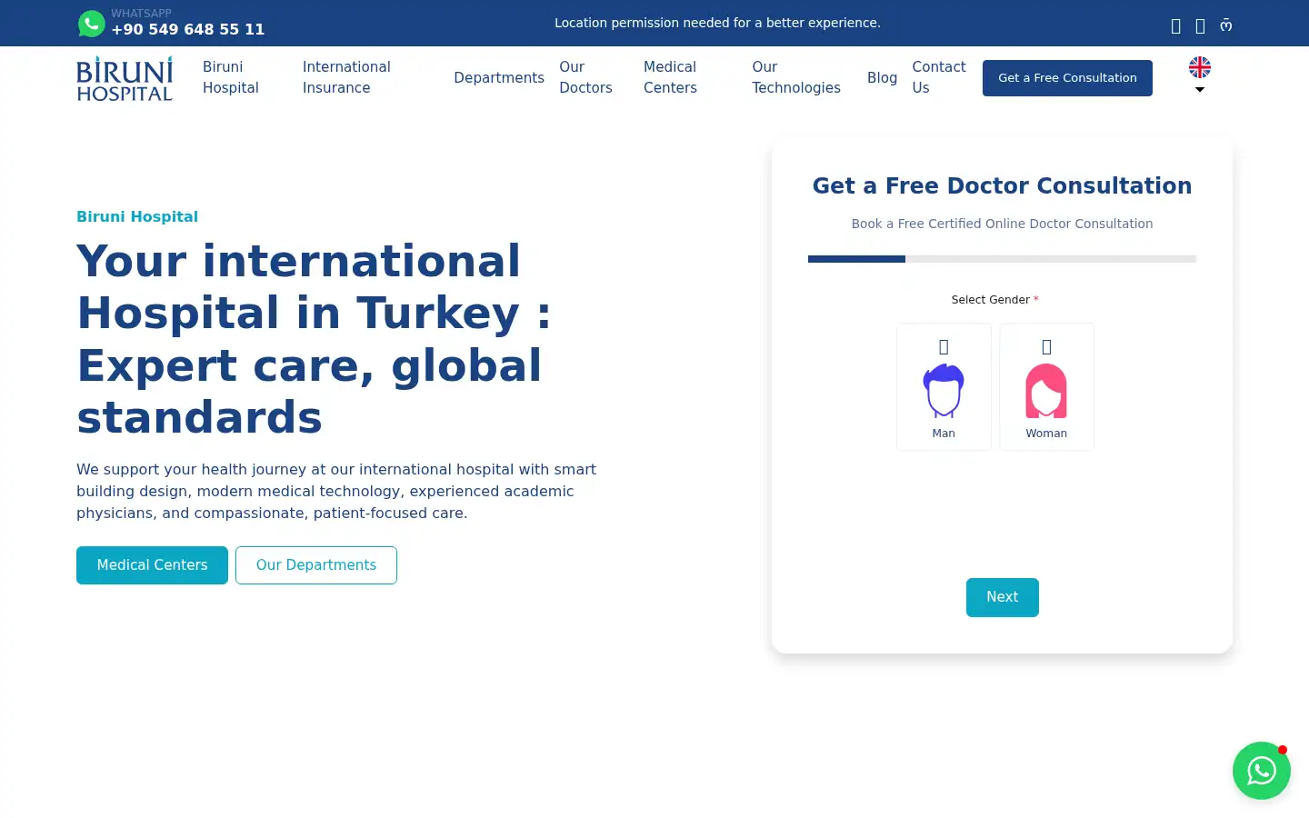 Screenshot of birunihospital.com