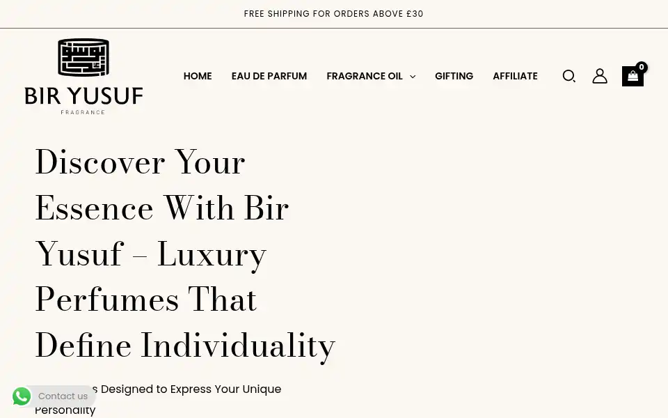 Screenshot of biryusuf.com