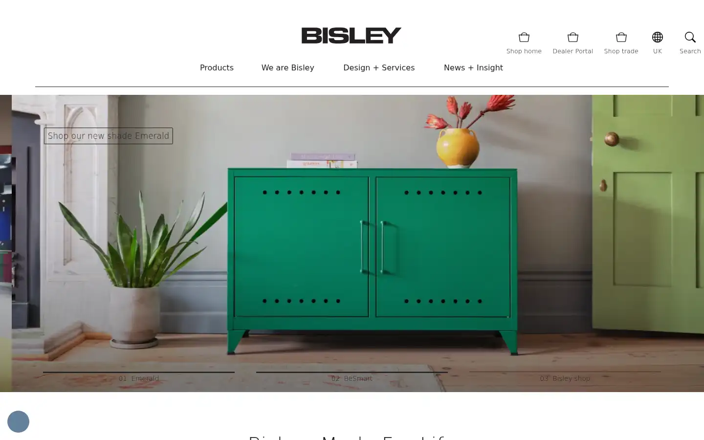 Screenshot of bisley.com