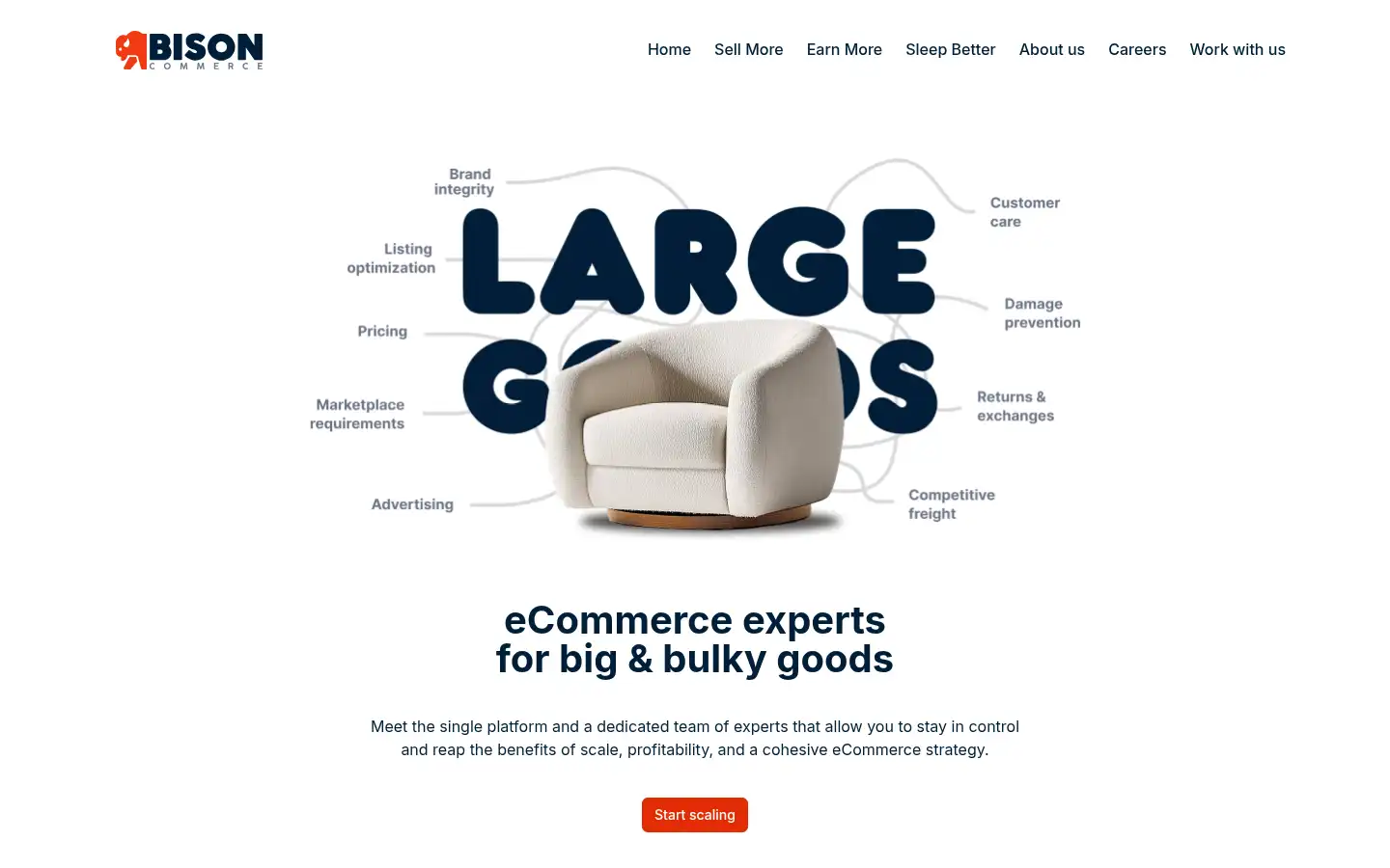 Screenshot of bisoncommerce.com