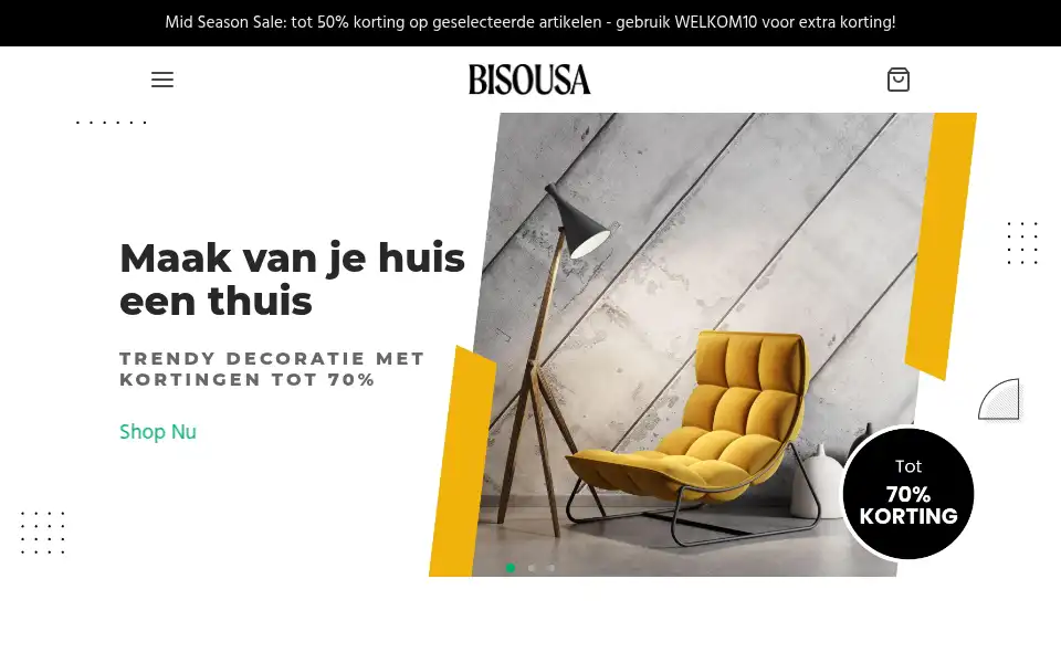 Screenshot of bisousa.nl