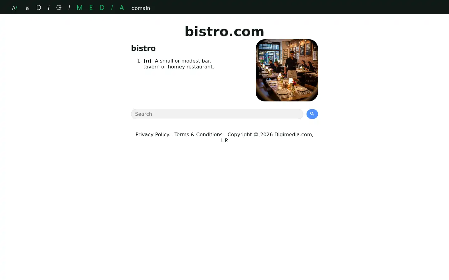 Screenshot of bistro.com
