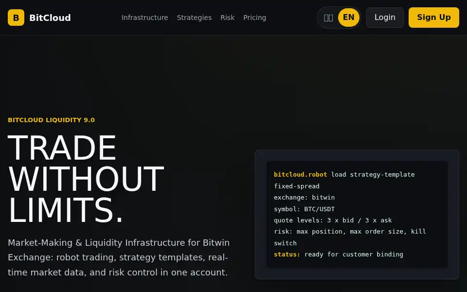 Screenshot of bit-cloud.co