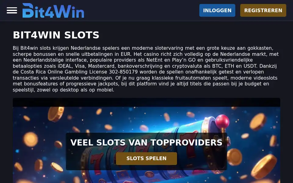Screenshot of bit4win.nl