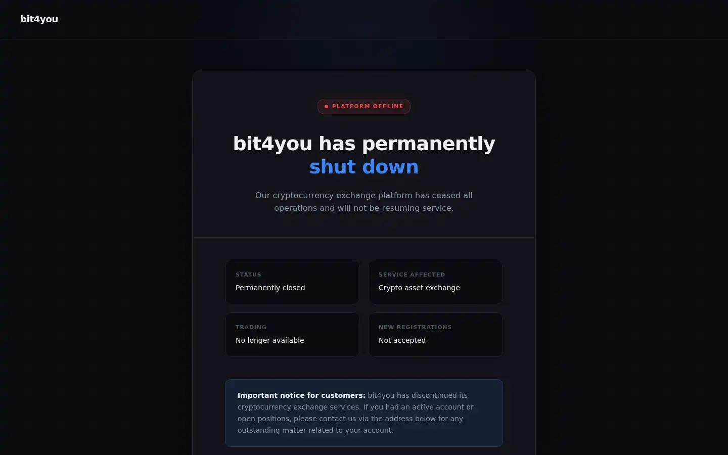 Screenshot of bit4you.io