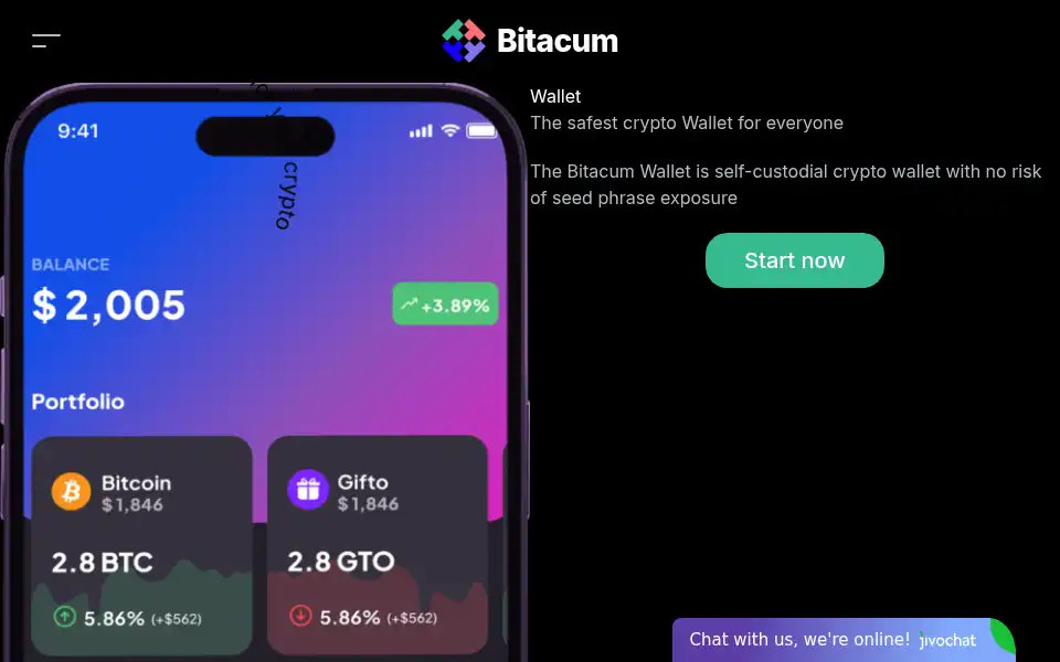 Screenshot of bitacum.app