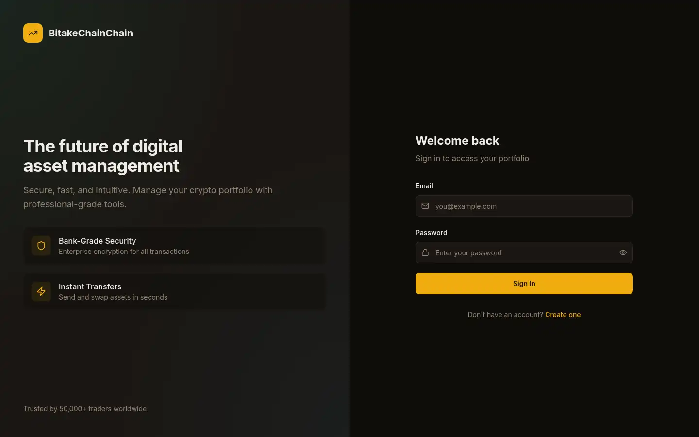 Screenshot of bitakechain.com