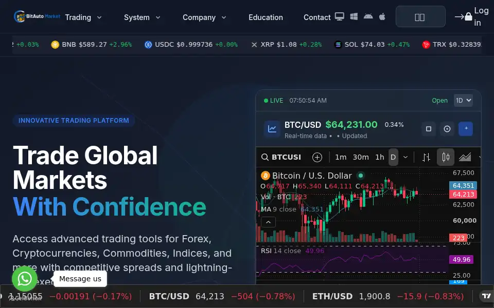 Screenshot of bitautomarket.pro
