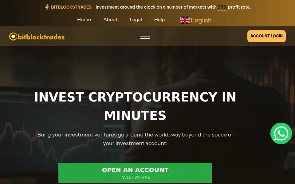 Screenshot of bitblockstrades.com