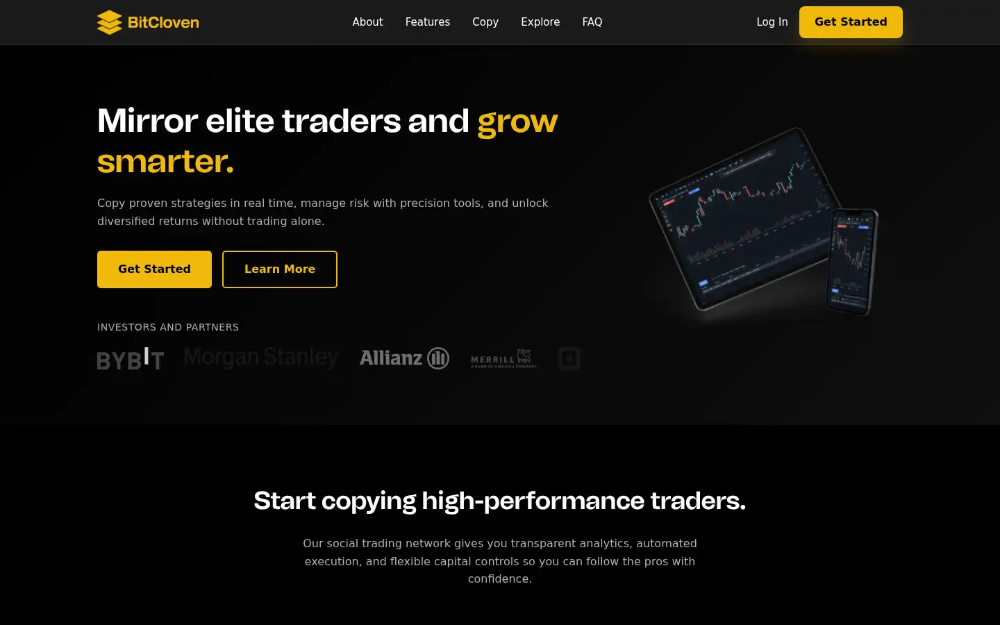 Screenshot of bitcloven.com