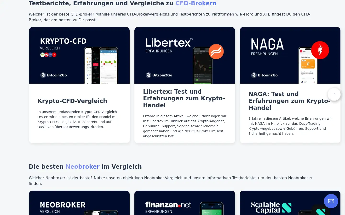 Screenshot of bitcoin-2go.de