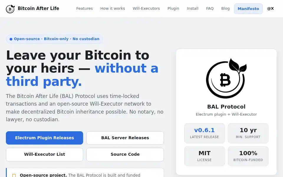 Screenshot of bitcoin-after.life