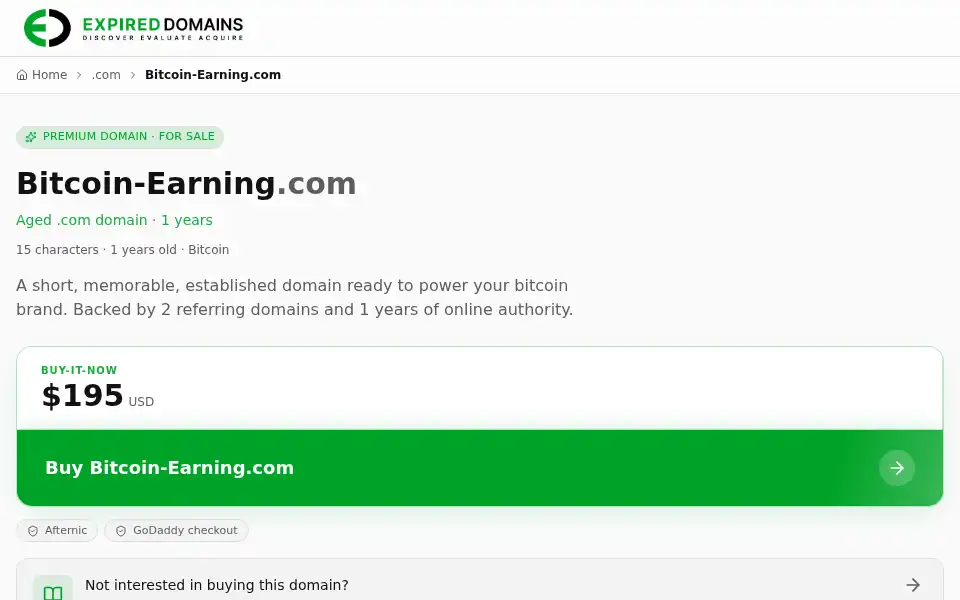 Screenshot of bitcoin-earning.com