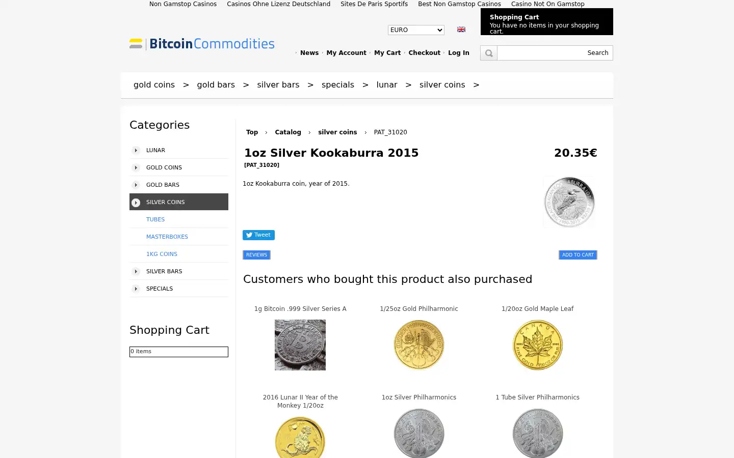 Screenshot of bitcoincommodities.com