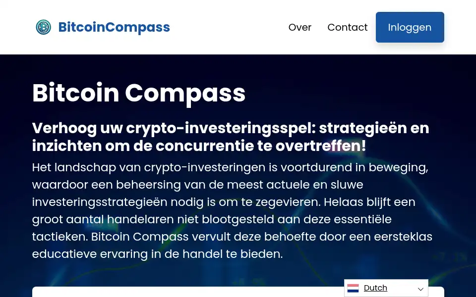 Screenshot of bitcoincompass.io
