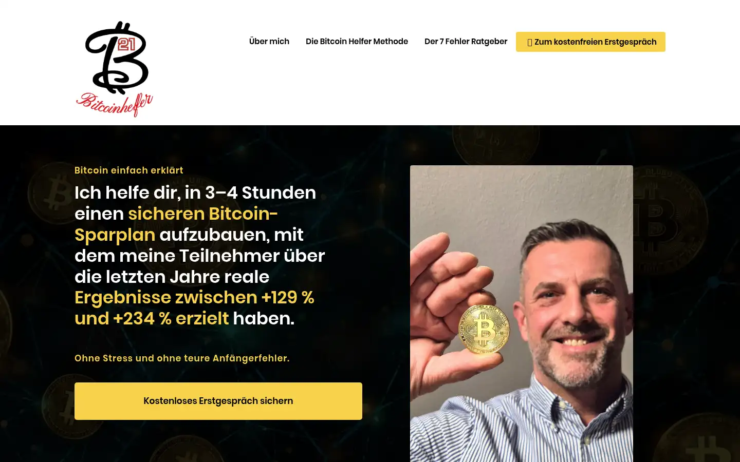 Screenshot of bitcoinhelfer.com