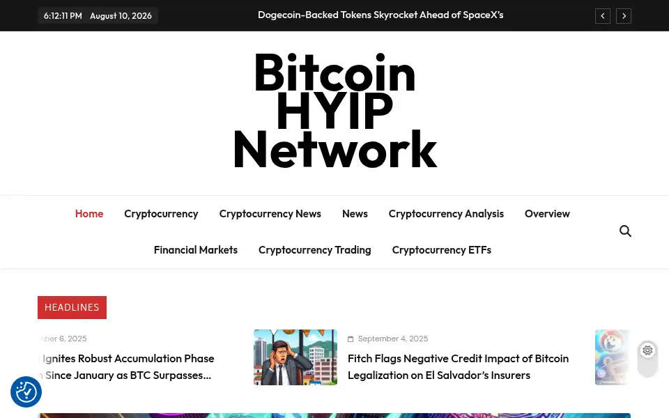 Screenshot of bitcoinhyip.net