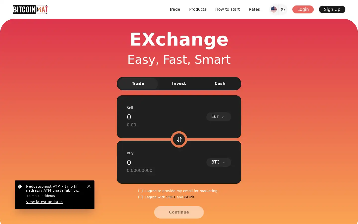Screenshot of bitcoinmat.org