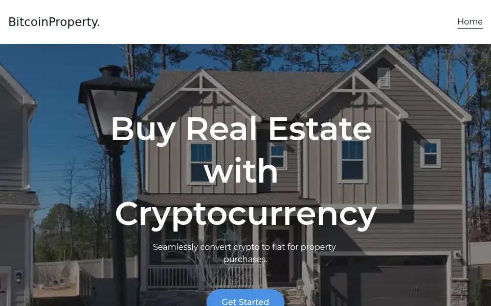 Screenshot of bitcoinproperty.io
