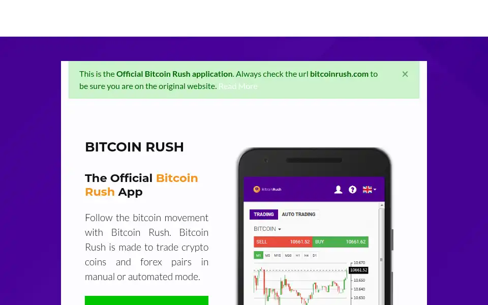 Screenshot of bitcoinrush.com