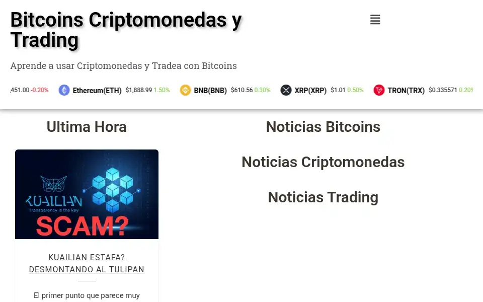 Screenshot of bitcoinscriptomonedasytrading.com