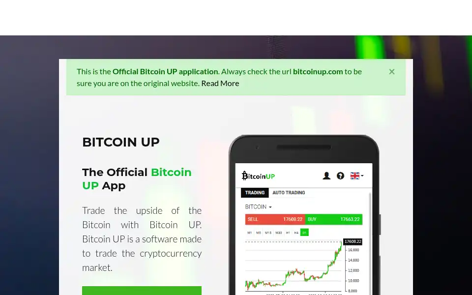 Screenshot of bitcoinup.com