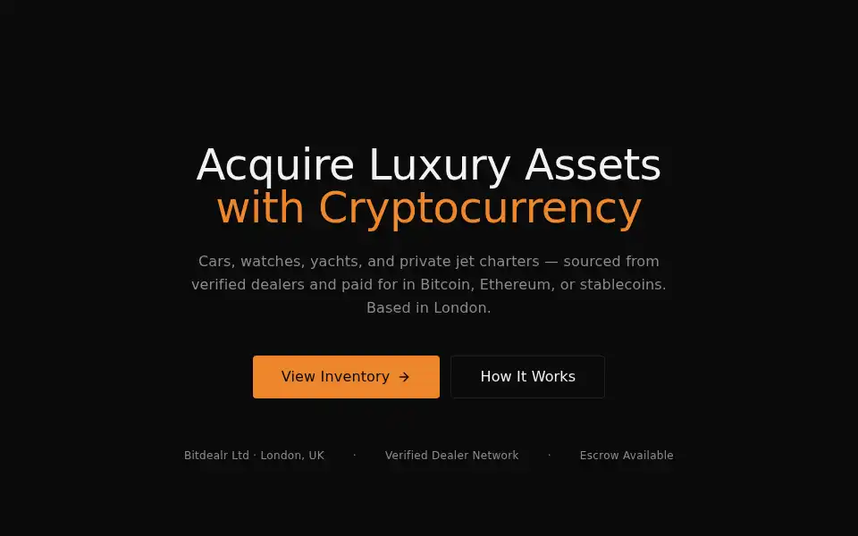 Screenshot of bitdealr.com