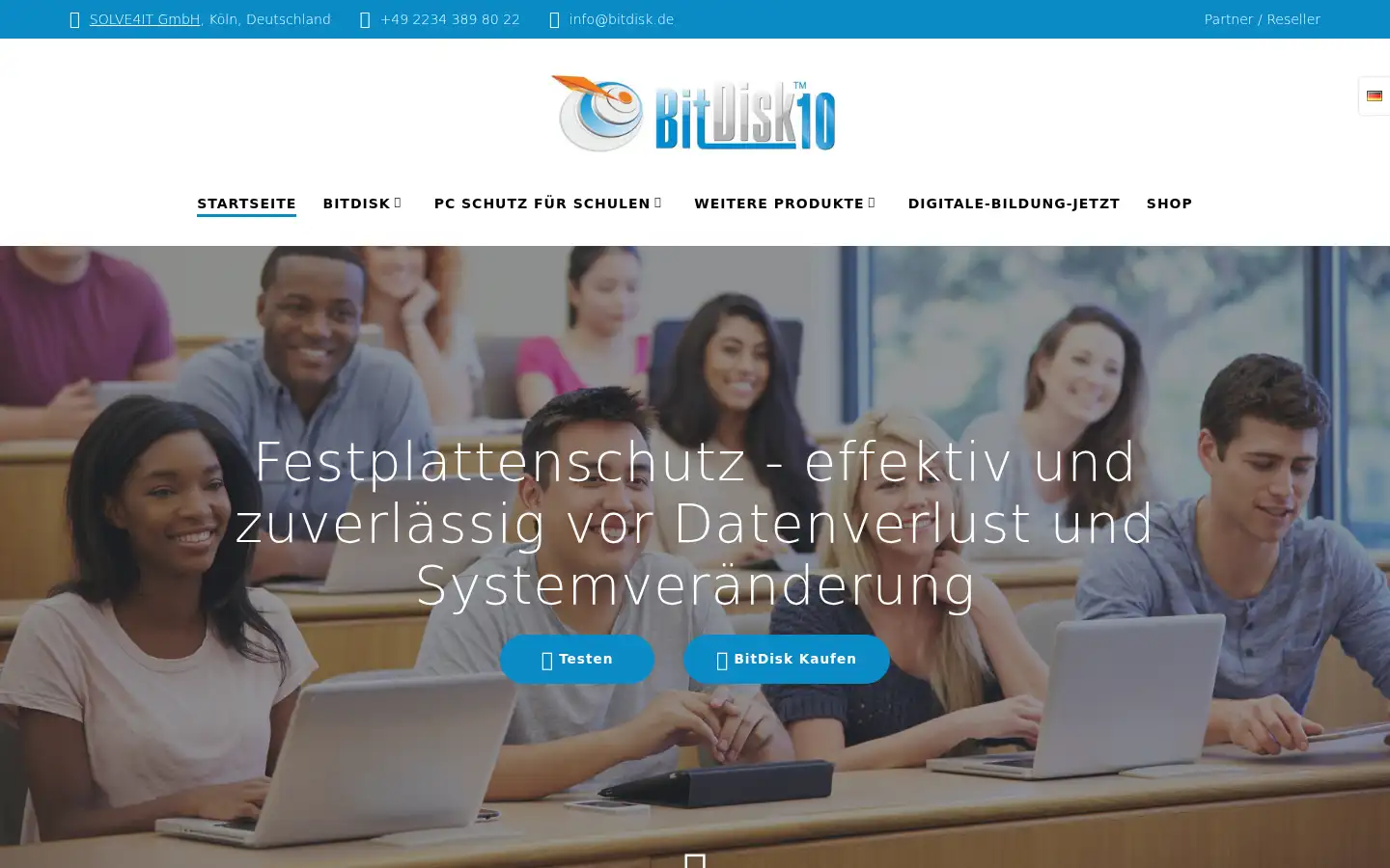 Screenshot of bitdisk.de