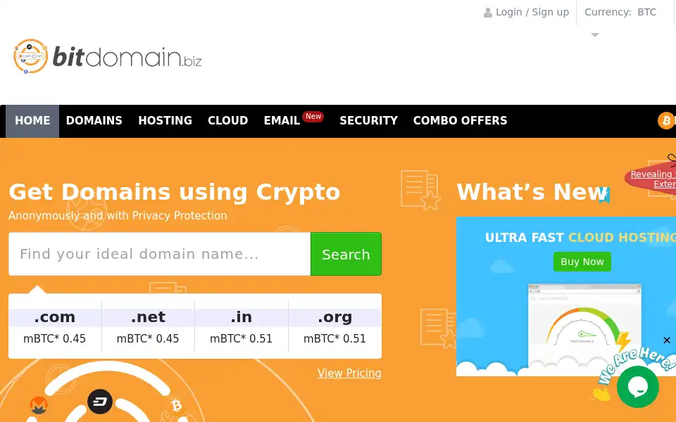 Screenshot of bitdomain.biz