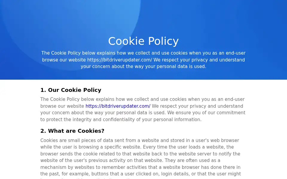 Screenshot of bitdriverupdater.com