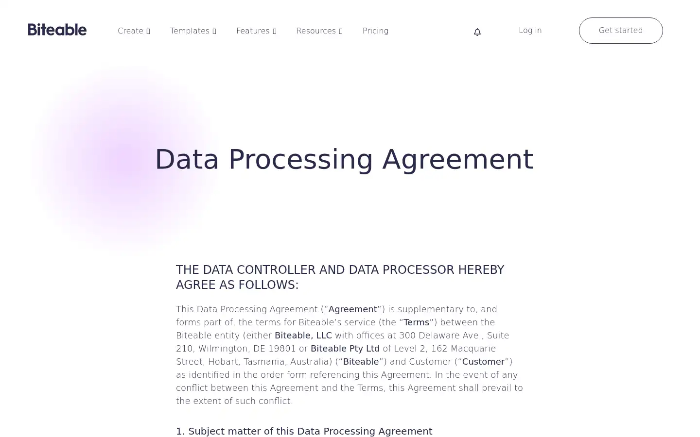 Screenshot of biteable.com