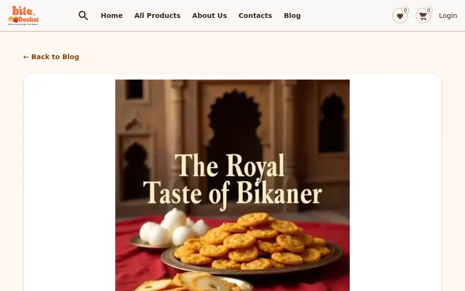 Screenshot of bitebasket.in