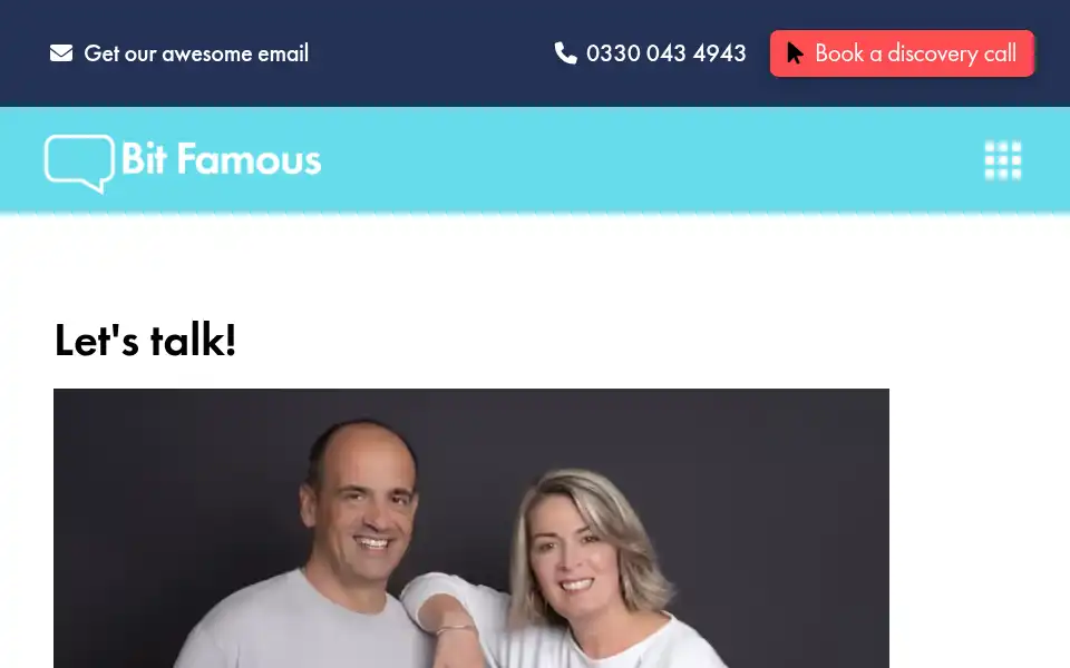 Screenshot of bitfamous.co.uk