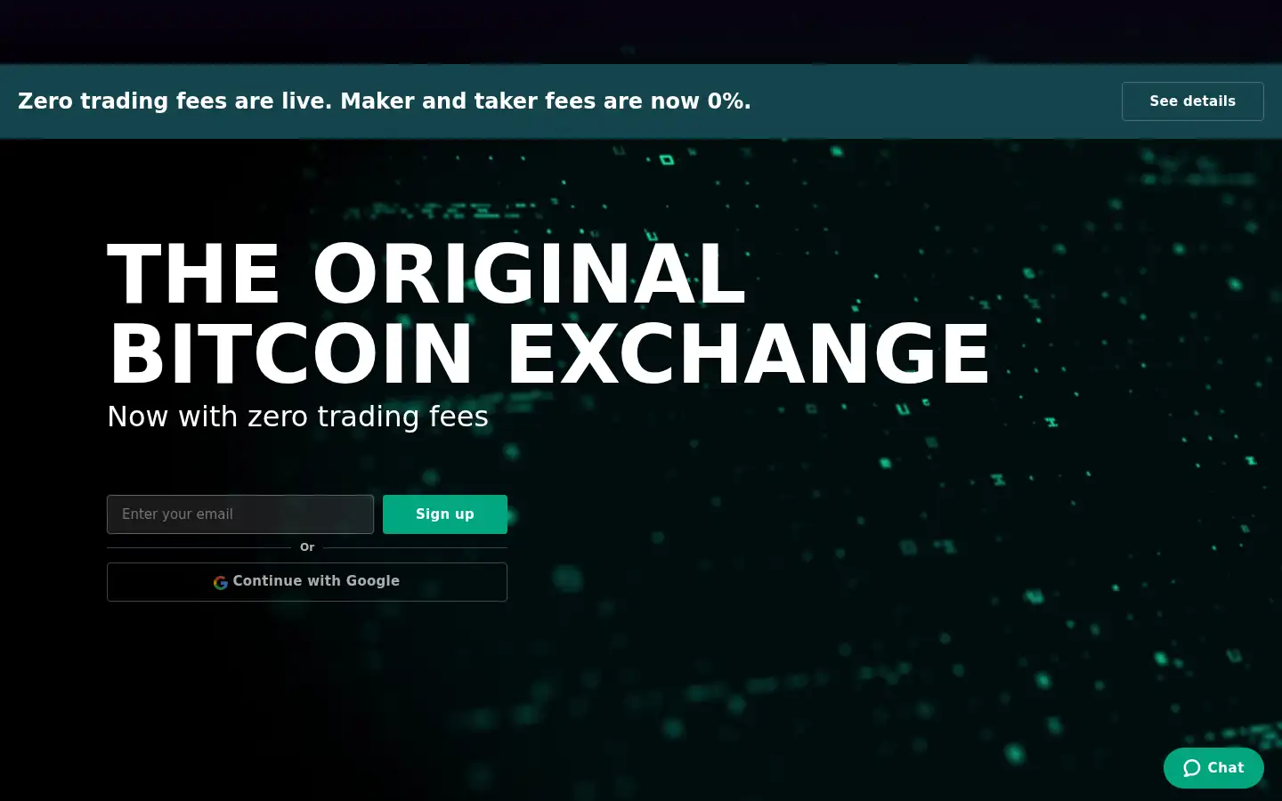 Screenshot of bitfinex.com